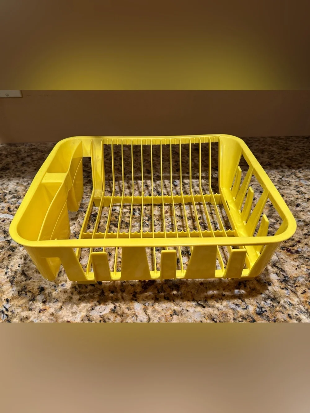 Vintage Rubbermaid Yellow Plastic Dish Drying Rack Retro
